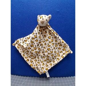 Angel Dear Security 12" Blanket Leopard Print Tan Brown Yellow Plush Lovey Baby